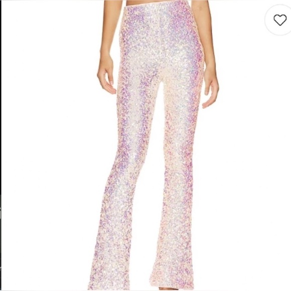 Revolve X MAJORELLE Trish Sequin Pant in Iridescent Multi size Small NWT - Picture 4 of 9